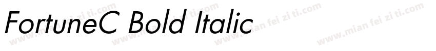 FortuneC Bold Italic字体转换